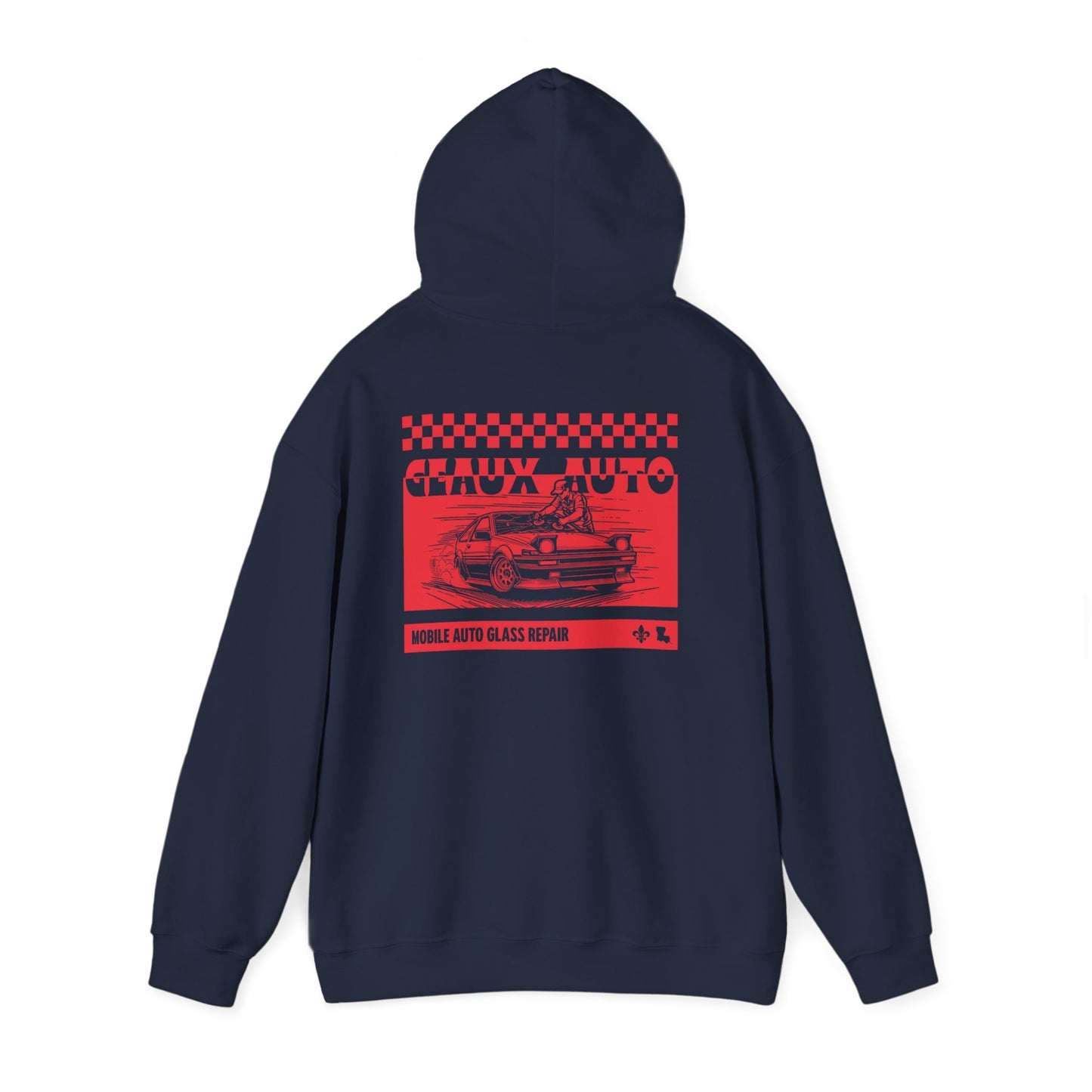 Geaux Auto Glass Hoodie - Checkered Edition