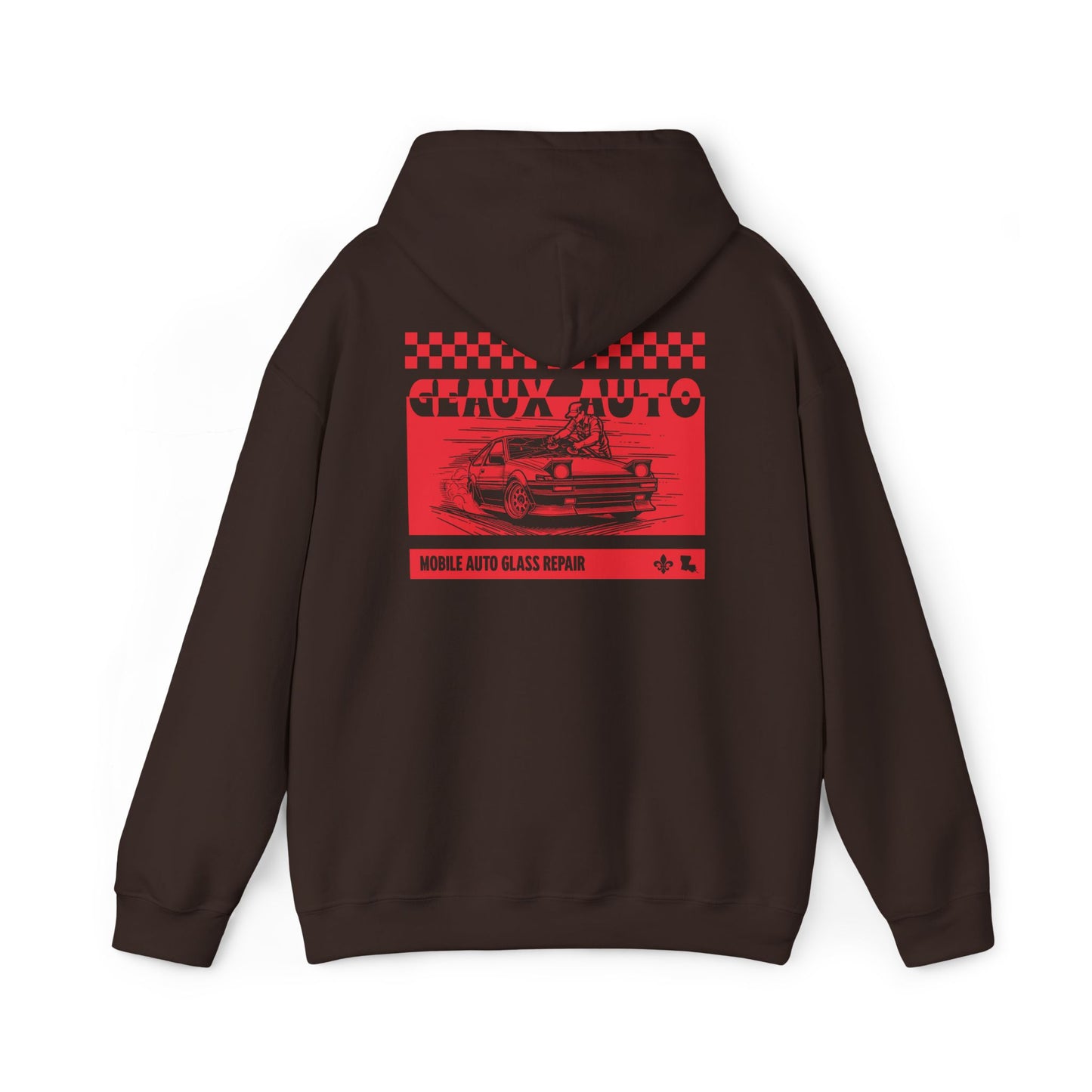Geaux Auto Glass Hoodie - Checkered Edition
