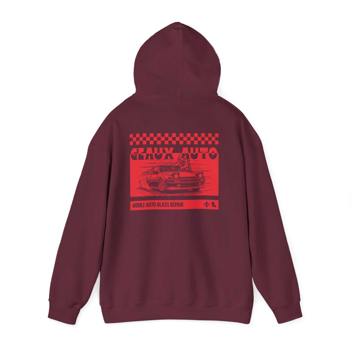 Geaux Auto Glass Hoodie - Checkered Edition