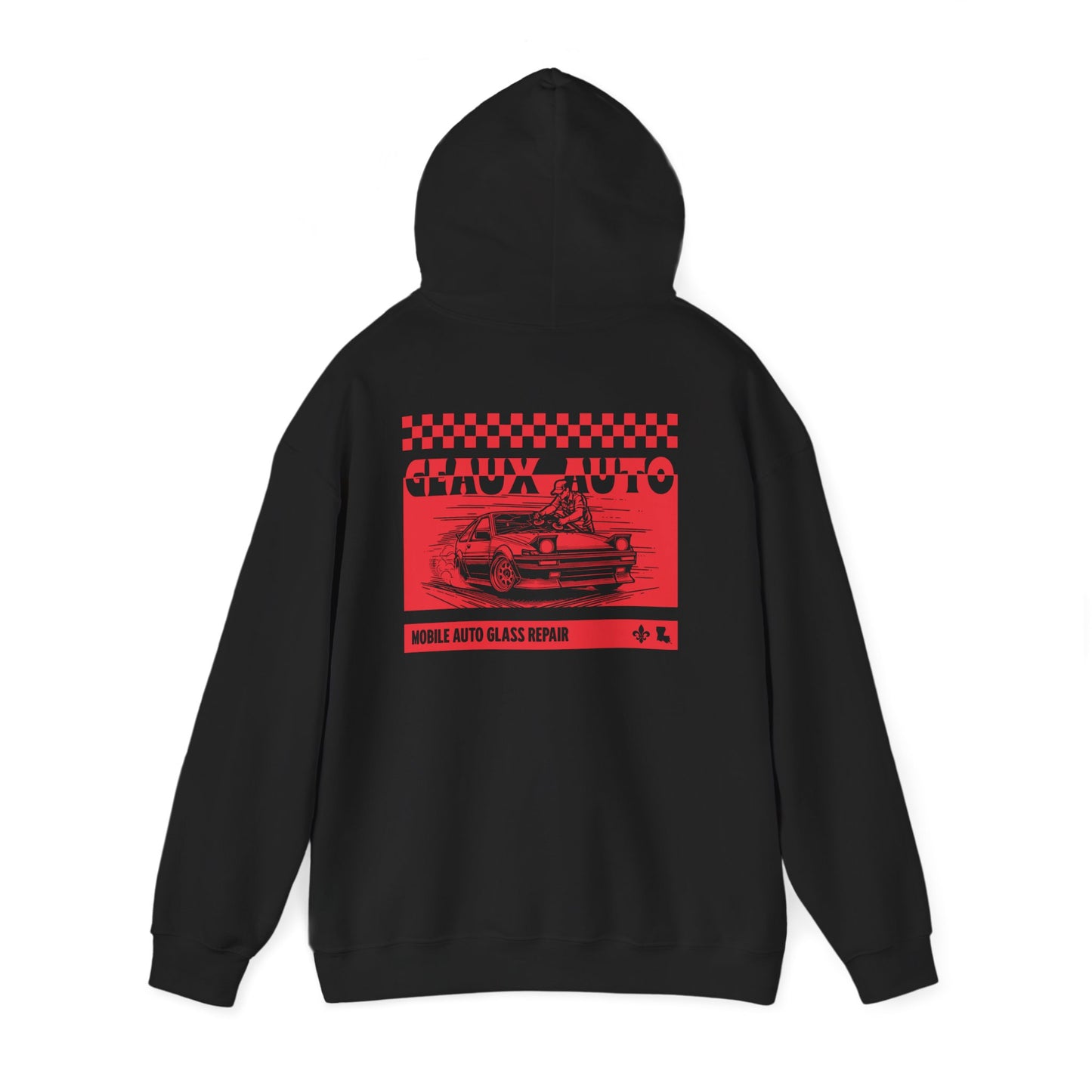 Geaux Auto Glass Hoodie - Checkered Edition