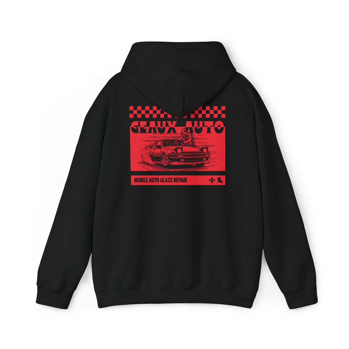 Geaux Auto Glass Hoodie - Checkered Edition