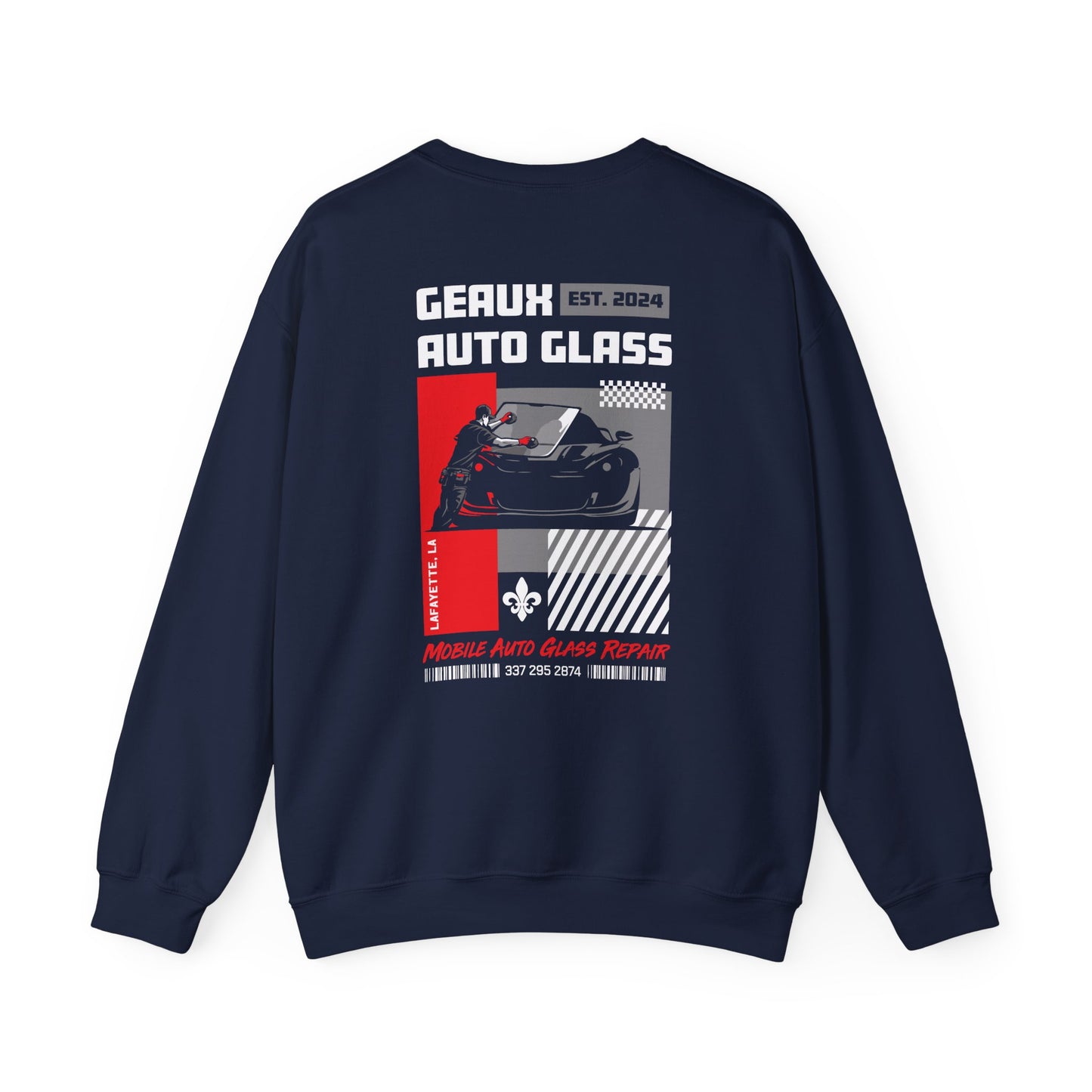 Geaux Auto Glass Crewneck - Geometry Edition