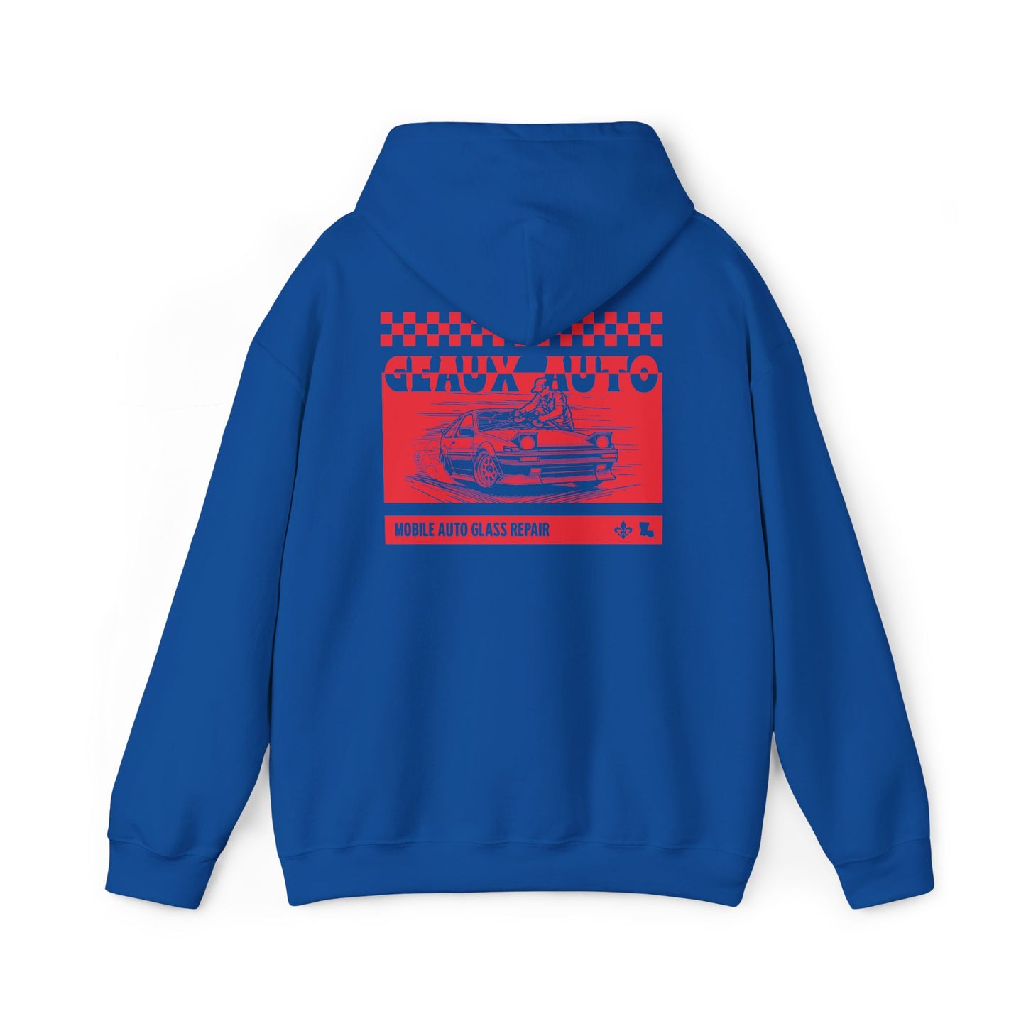 Geaux Auto Glass Hoodie - Checkered Edition