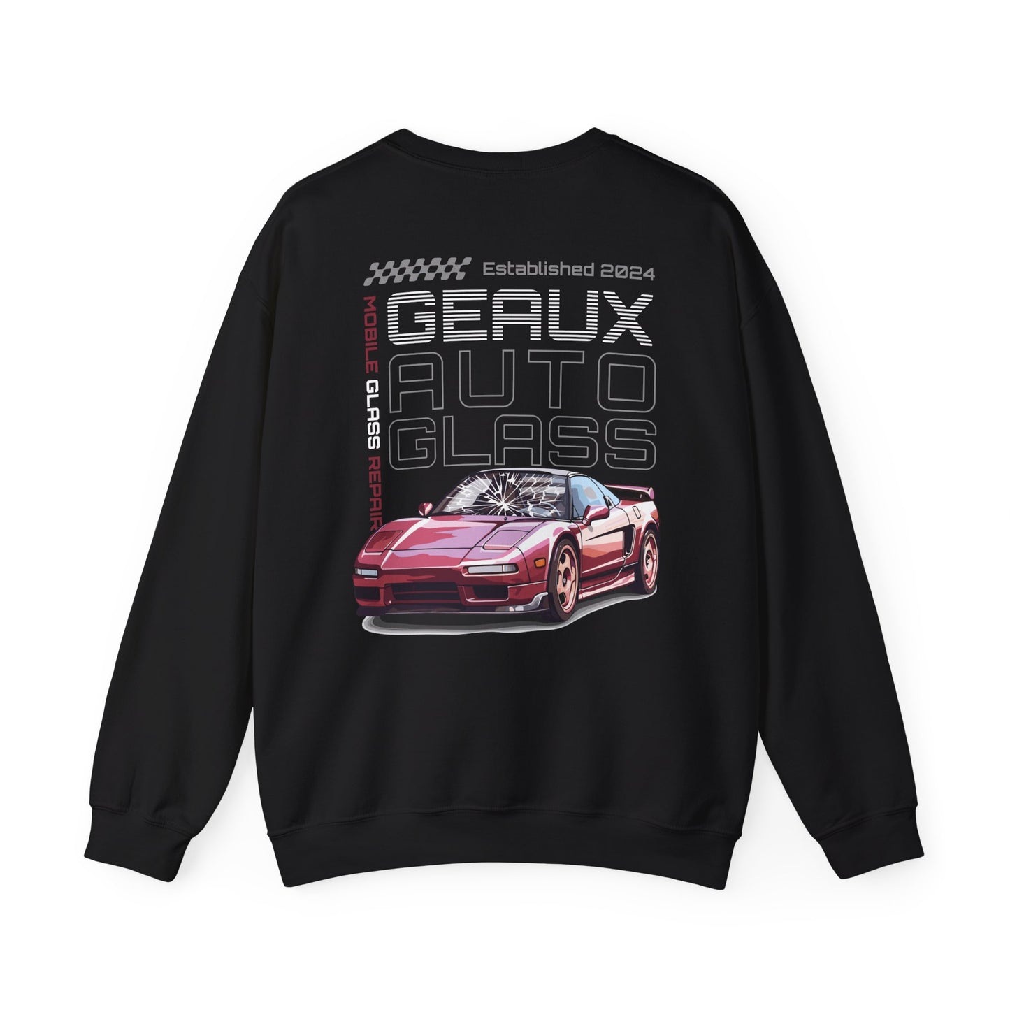 Geaux Auto Glass Crewneck - Sports Car Edition