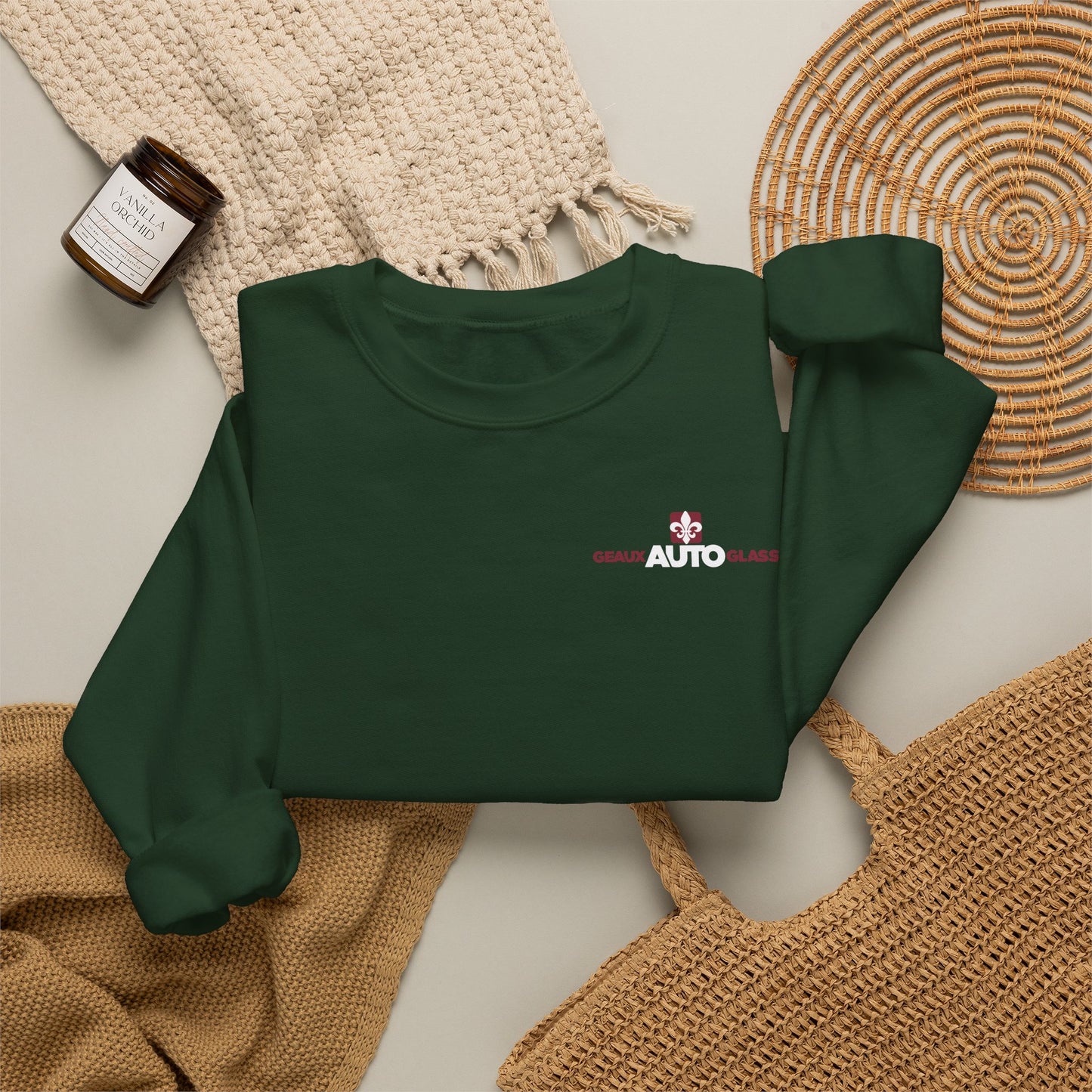 Geaux Auto Glass Crewneck - Sports Car Edition