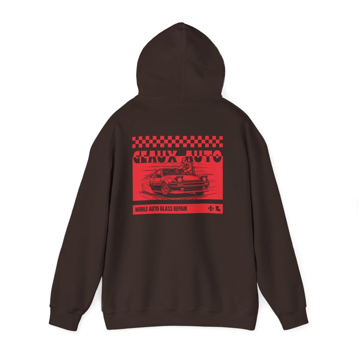 Geaux Auto Glass Hoodie - Checkered Edition