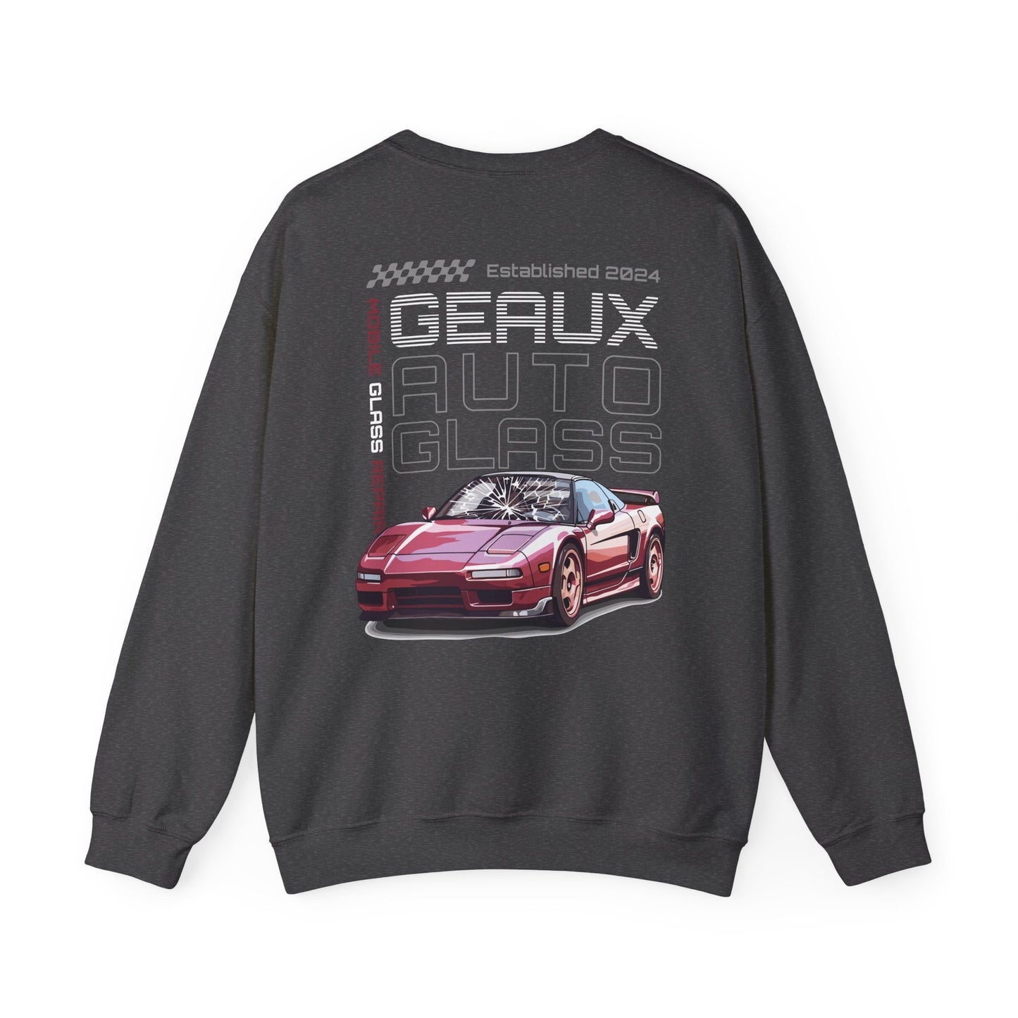 Geaux Auto Glass Crewneck - Sports Car Edition